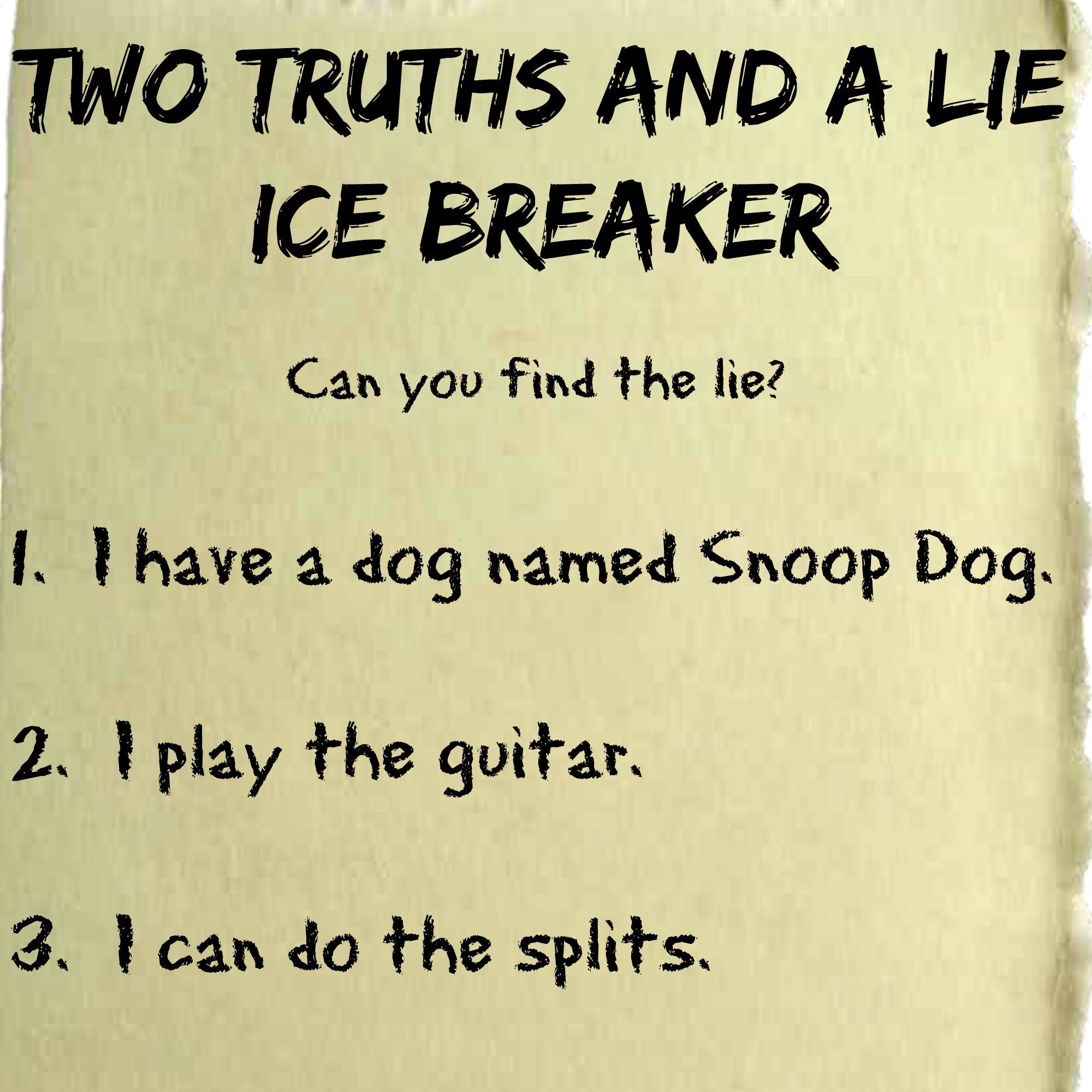two truths and a lie icebreaker instructions