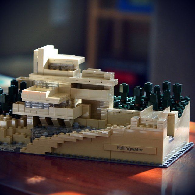 lego architecture falling water building instructions