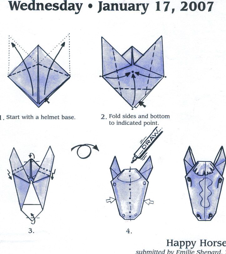 origami giraffe folding instructions