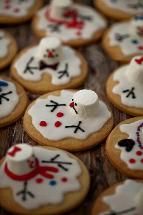 melting snowman biscuits instructions