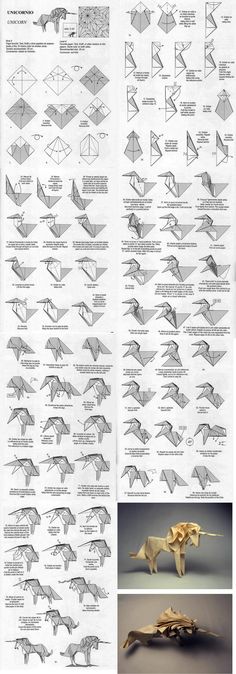 origami unicorn step by step instructions